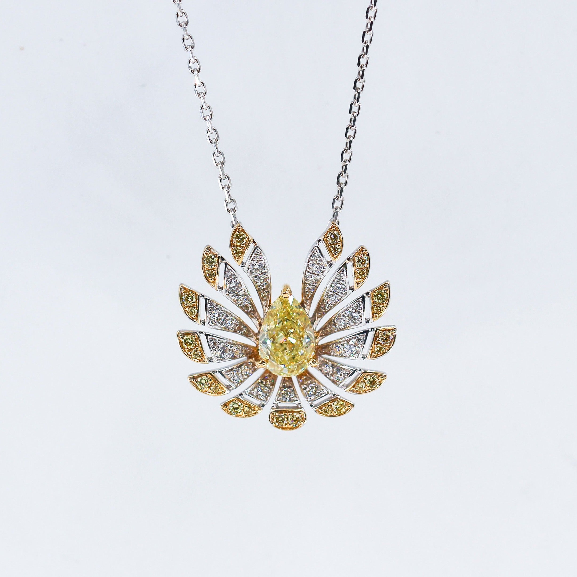 Yellow diamond deals pendant for sale