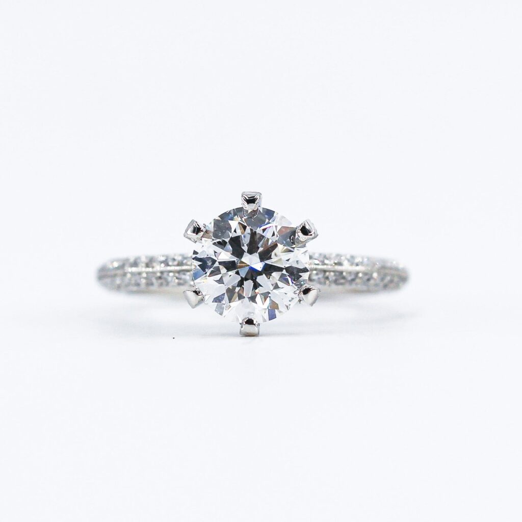 Shoulder Diamond Engagement Ring