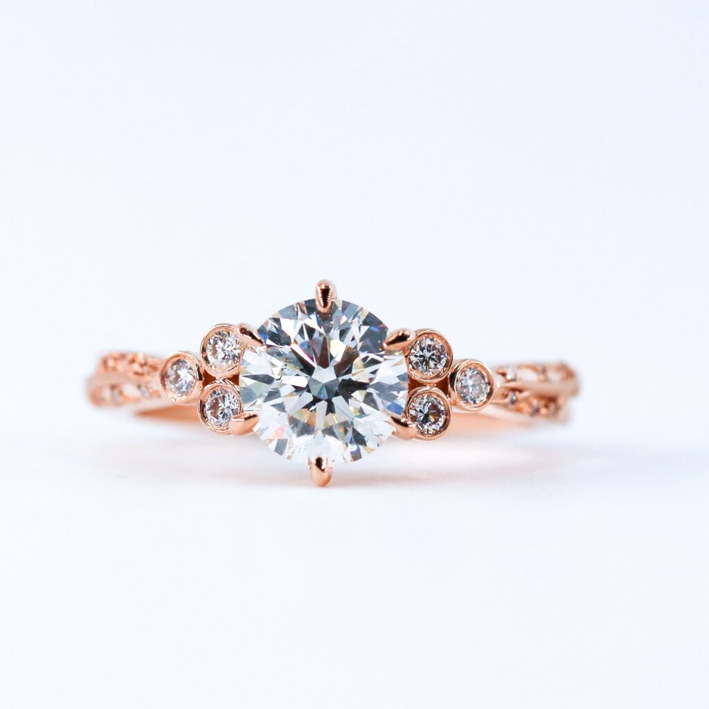 Custom design diamond engagement rings