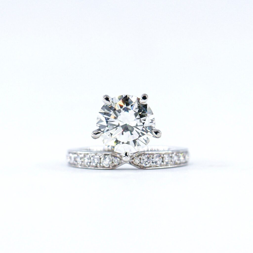 Shoulder Diamond Engagement Ring