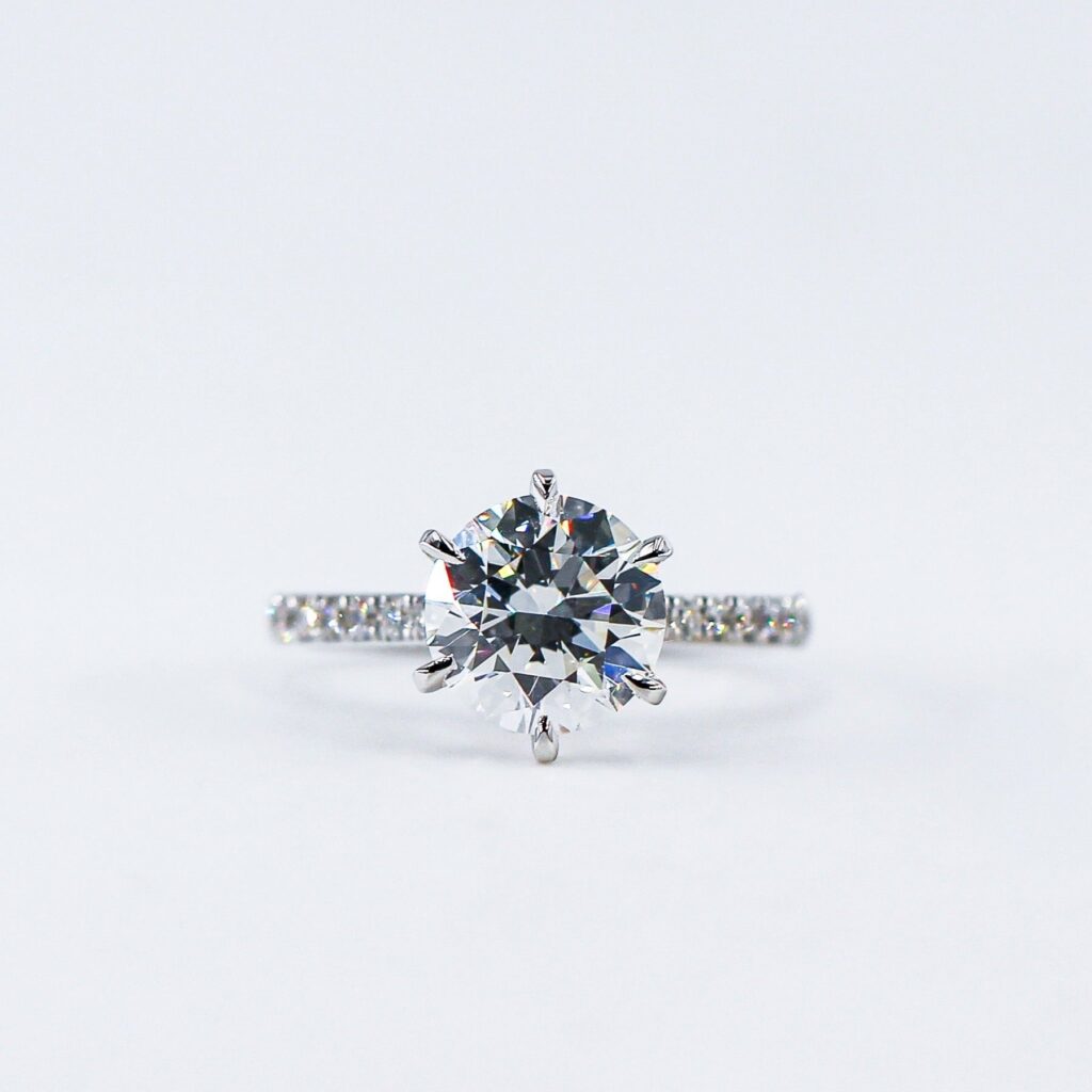 Shoulder Diamond Engagement Ring