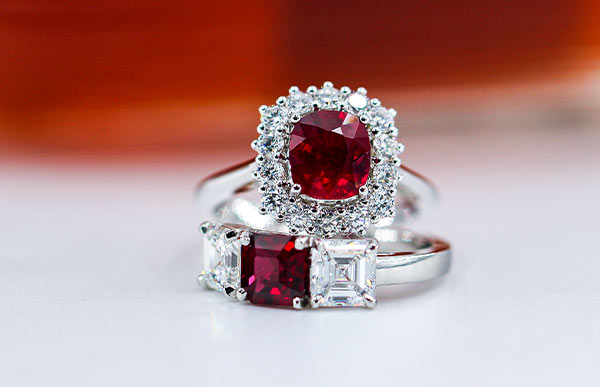 pigeon blood ruby ring for wedding anniversary